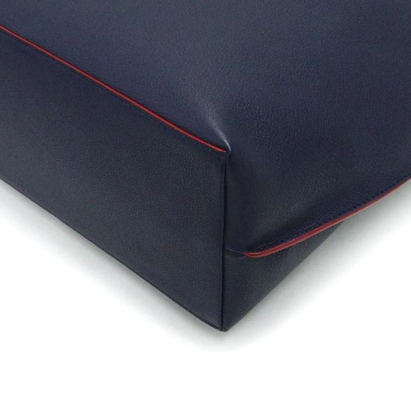 Louis Vuitton LockMe Go Tote Bag Grain Calf Leather Marine Rouge Navy - Picture 10 of 10